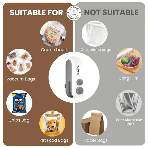 Portable Plastic Bag 2 in 1 Sealing Machine