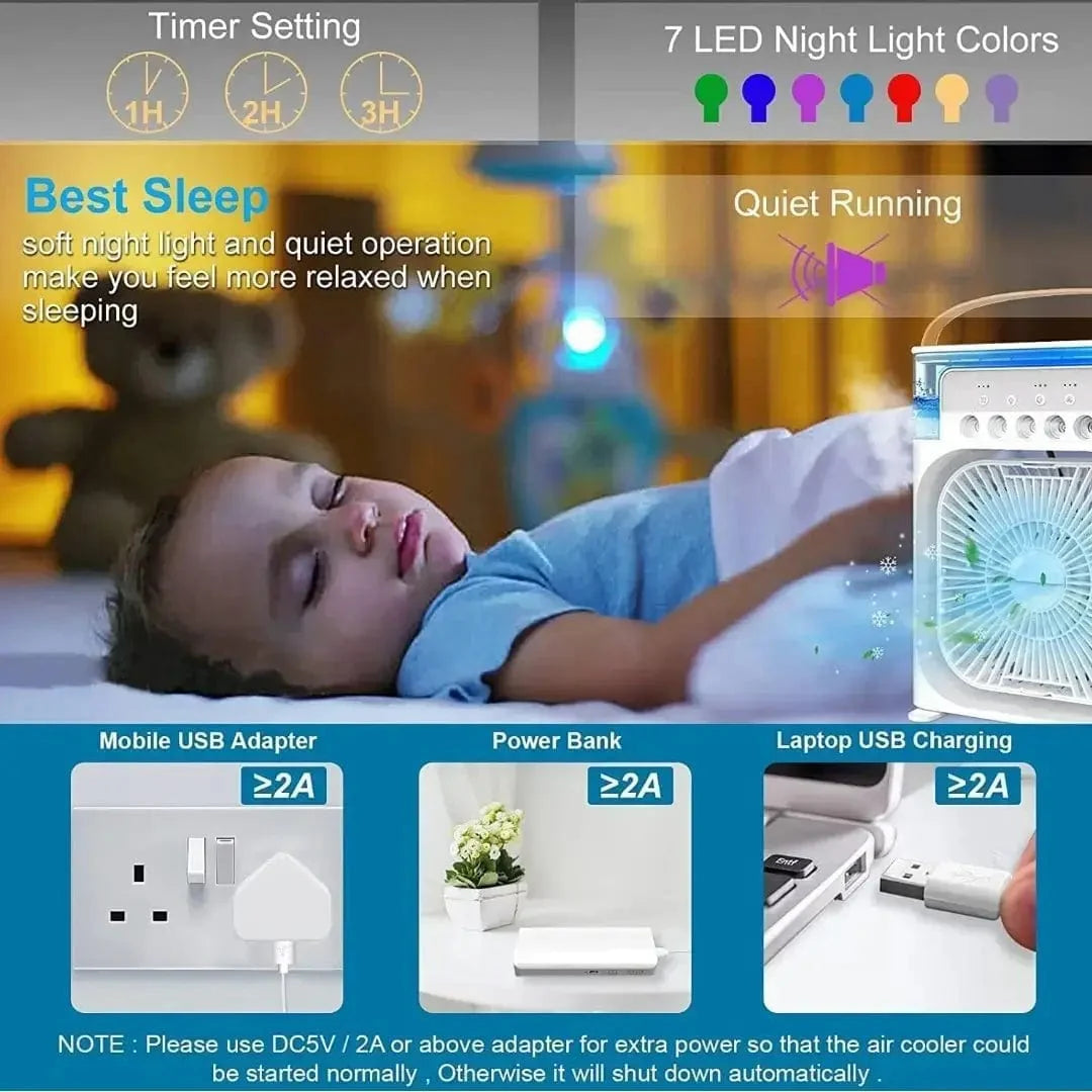 BreezeMate 4-in-1 Mini Air Cooler Fan