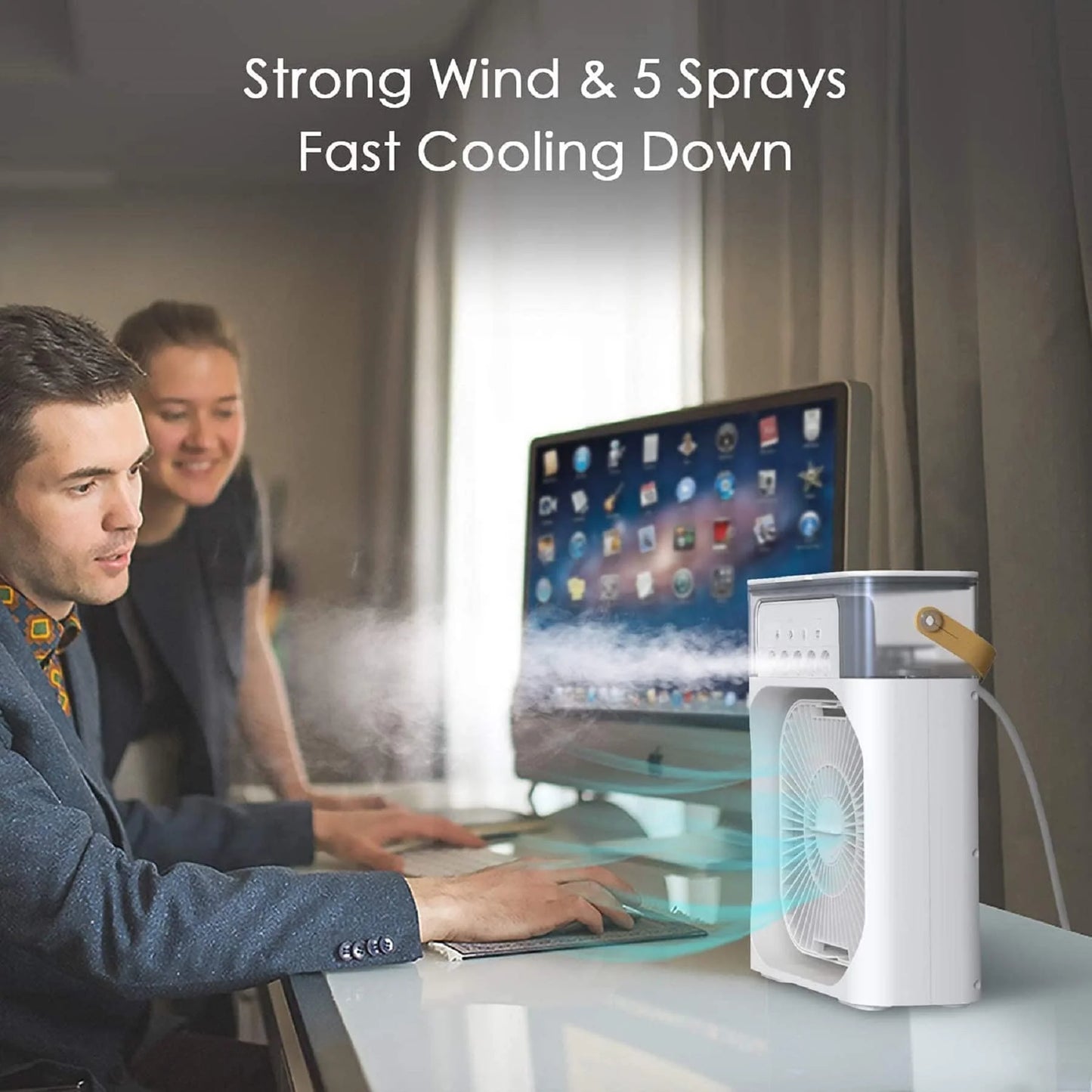 BreezeMate 4-in-1 Mini Air Cooler Fan