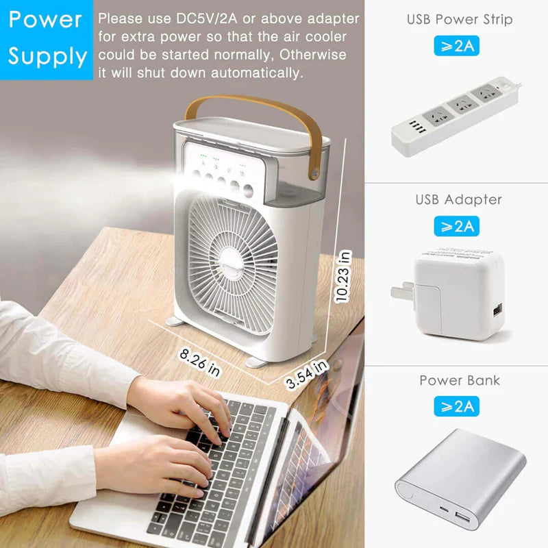 BreezeMate 4-in-1 Mini Air Cooler Fan